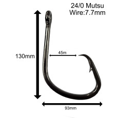 15. Mutsu Circle Hooks 24/0 25pcs (+$217.40)